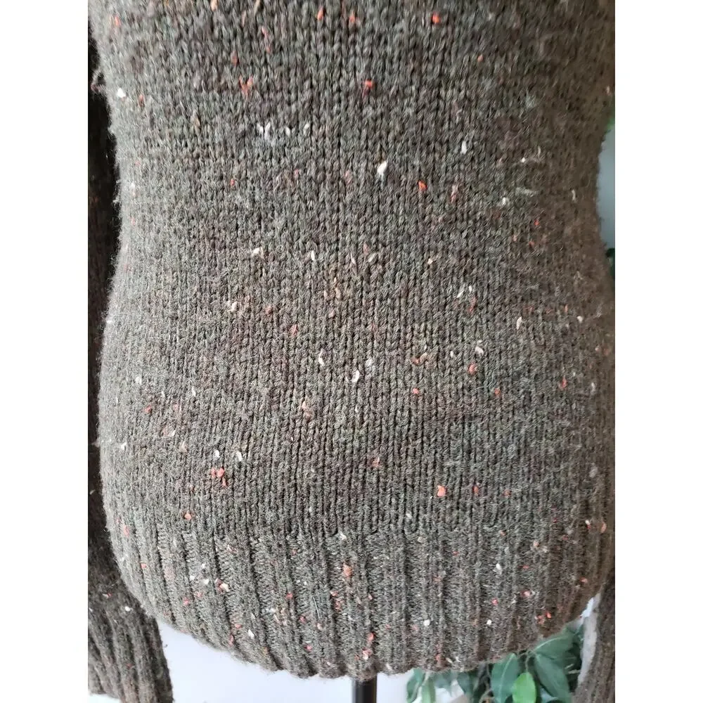 Charlie & Robin Sweater Womens Small Green Wool Long Sleeve Crew Neck Pullover - Picture 10 of 12